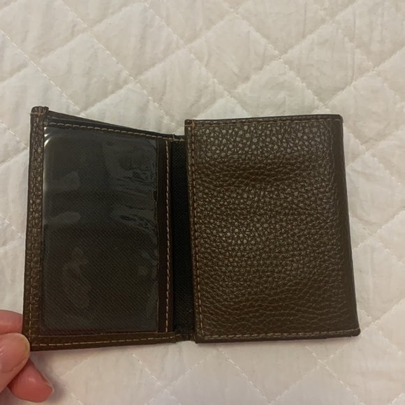 John DEERE brown leather wallet tri-fold five card slots two bill slots OS - Picture 3 of 12